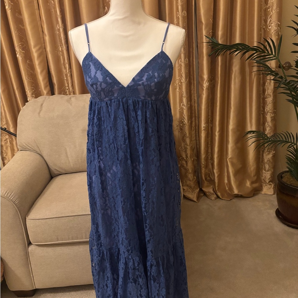 Michael Kors collection Blue Lace Chemise